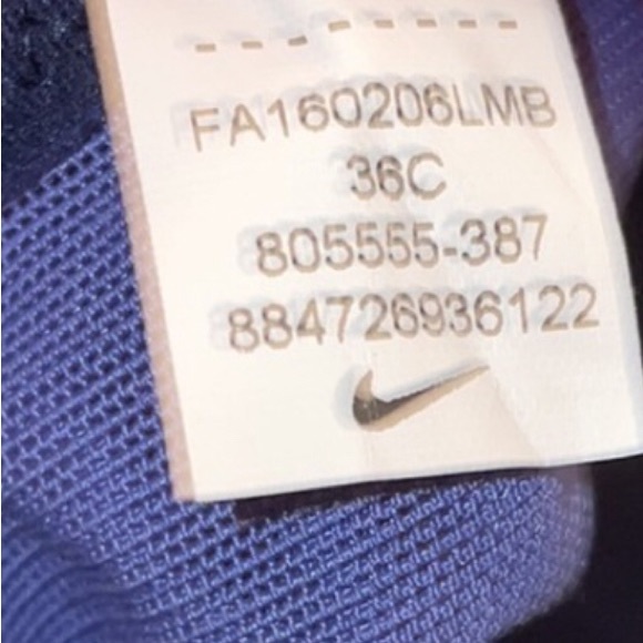 Nike 36C High Impact Racerback Blue Purple Ombré Bra Like New - Picture 4 of 5